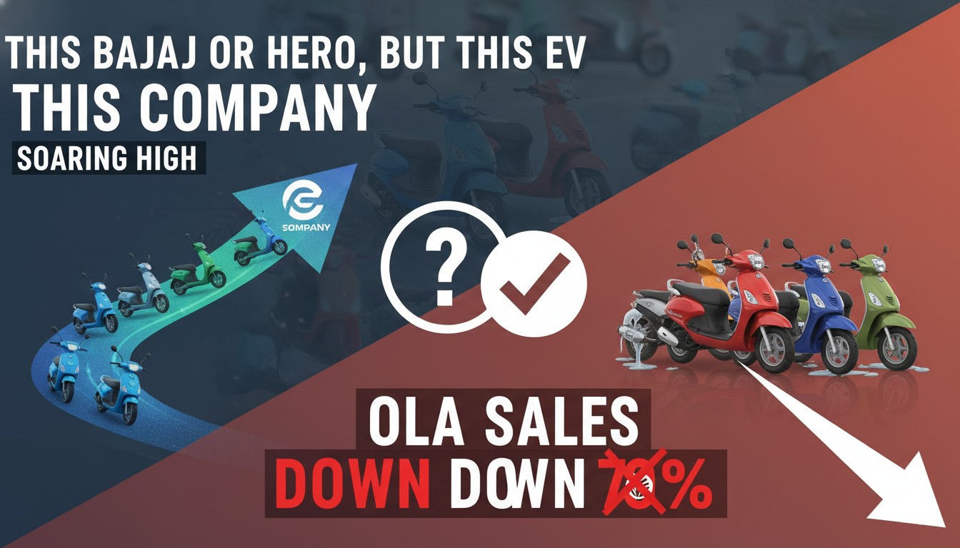 TVS iQube electric scooter in action on Indian roads with Ola S1 in background