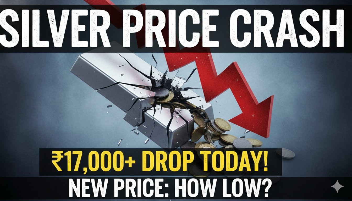 चांदी की कीमतों में गिरावट दिखाता ग्राफ
