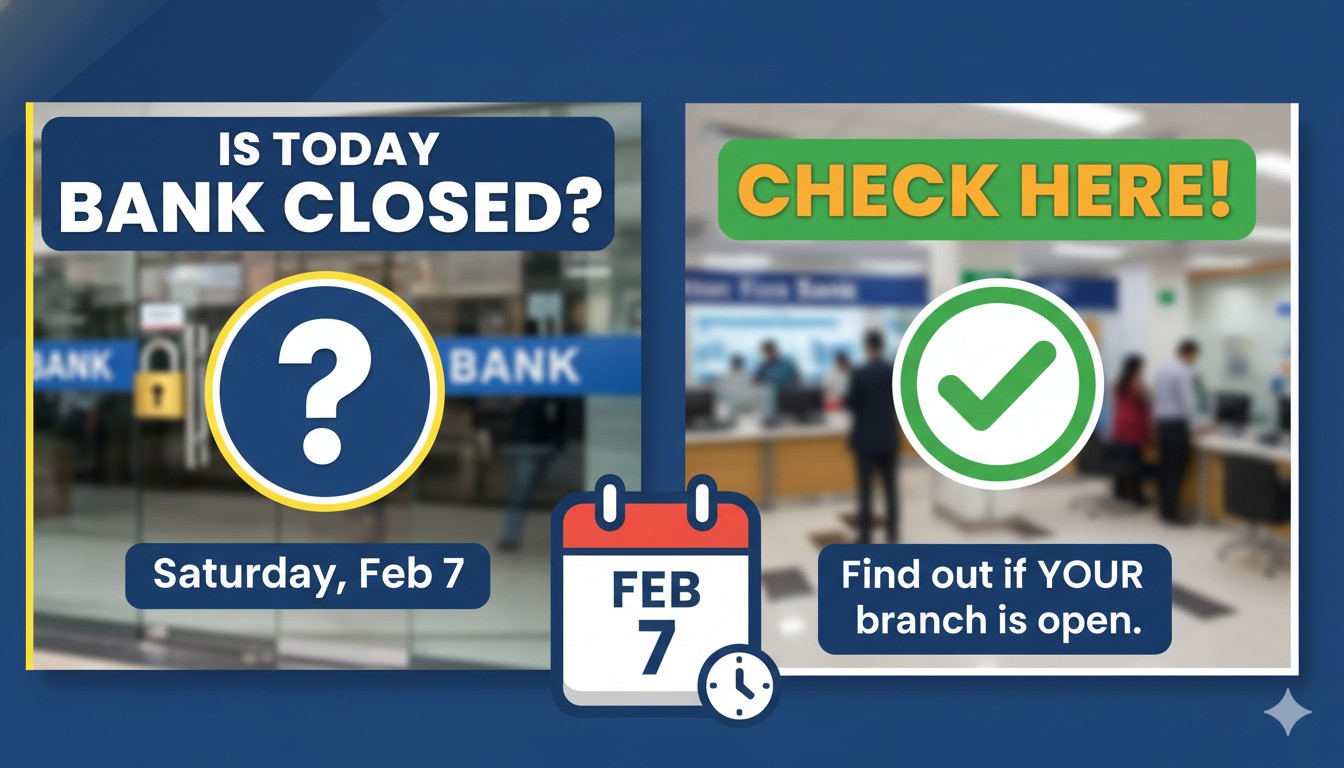 भारतीय बैंक शाखा की इमारत शनिवार कार्य दिवस पर