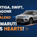 मारुति सुजुकी ग्रैंड विटारा 7-सीटर एसयूवी का फ्रंट प्रोफाइल दिखाता हुआ इमेज, प्रीमियम लुक के साथ