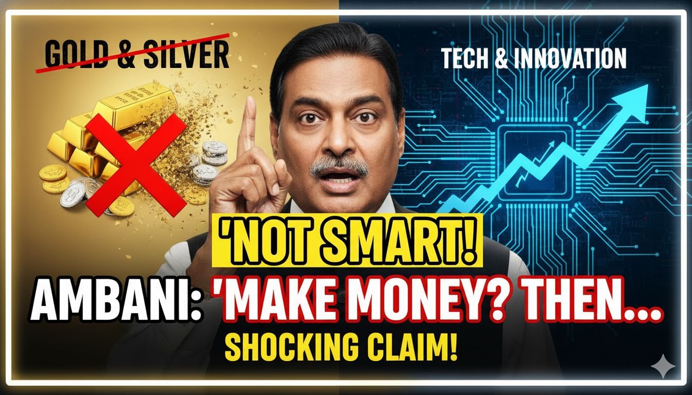 मुकेश अंबानी जियोब्लैकरॉक इवेंट में बोलते हुए, सोना-चांदी बनाम शेयर बाजार निवेश पर चर्चा