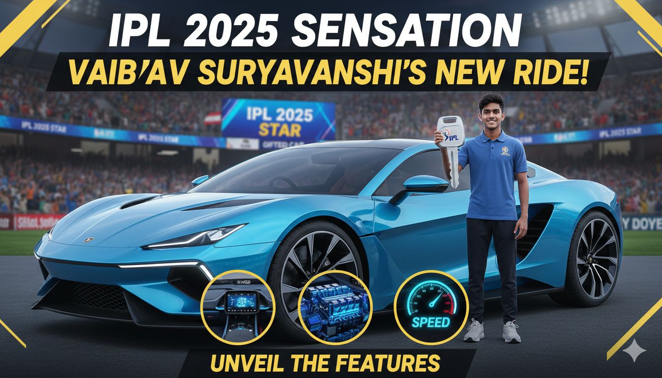 14 साल के क्रिकेटर वैभव सूर्यवंशी को IPL 2025 में शानदार प्रदर्शन के लिए Tata Curvv कार गिफ्ट की गई, सफेद रंग की चमचमाती SUV Coupe