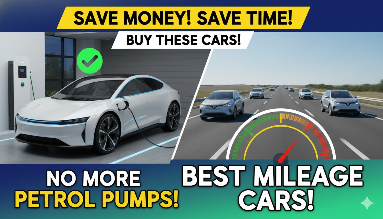 भारत में सबसे ज्यादा माइलेज देने वाली कारों की लिस्ट, हाइब्रिड और पेट्रोल मॉडल्स के साथ फ्यूल एफिशिएंसी ग्राफिक