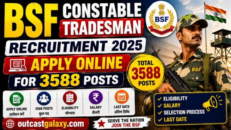 BSF Constable Tradesman Recruitment 2025