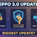 EPFO 3.0 अपडेट दिखाता ग्राफिक जिसमें ₹5 लाख ऑटो क्लेम, UPI विड्रॉल और पेंशन सिस्टम के आइकन
