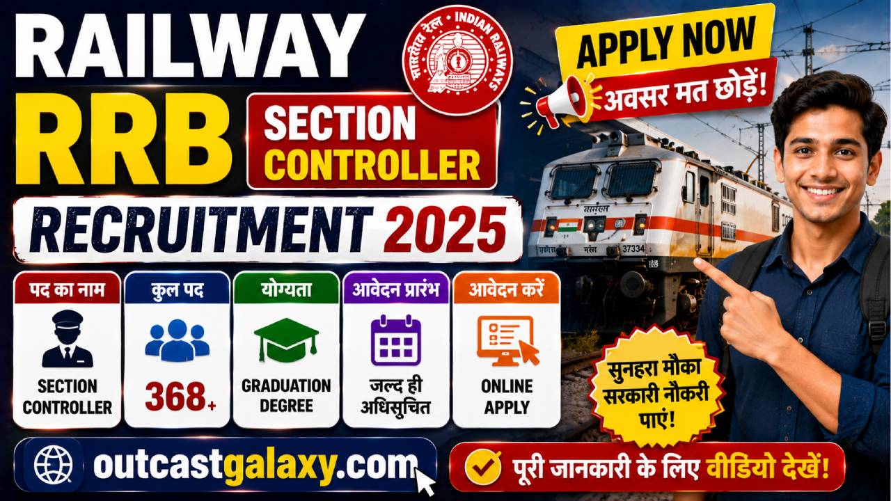 Railway RRB Section Controller Recruitment 2025