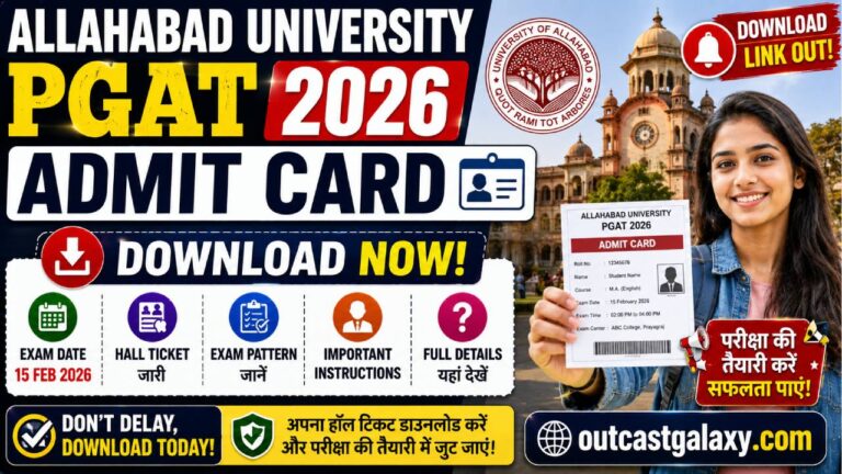 Allahabad University PGAT Admit Card 2026