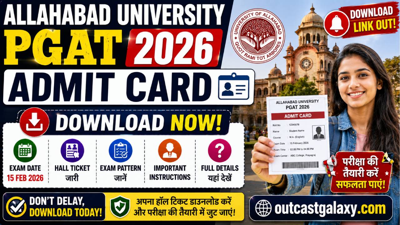 Allahabad University PGAT Admit Card 2026