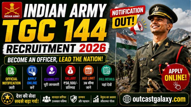 Indian Army TGC 144 Recruitment 2026