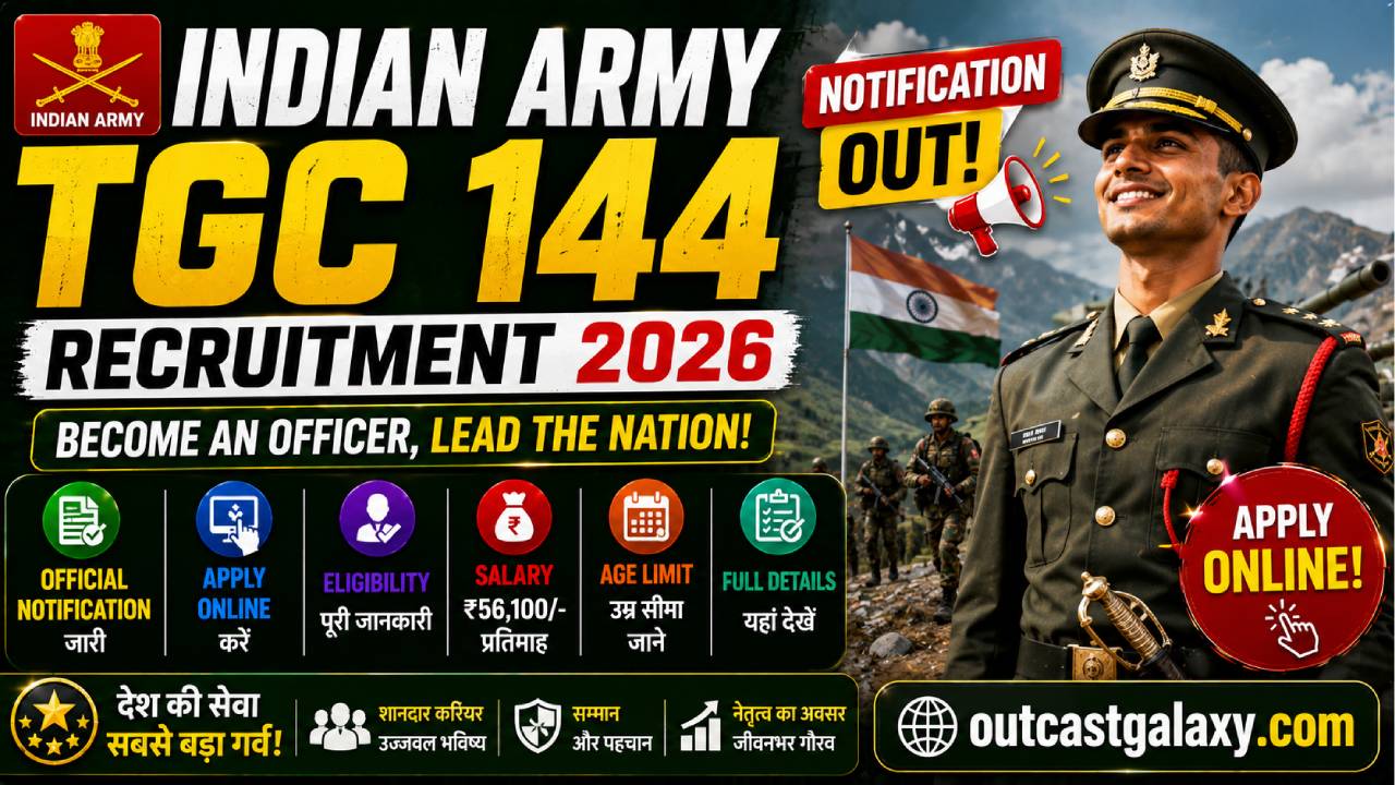 Indian Army TGC 144 Recruitment 2026