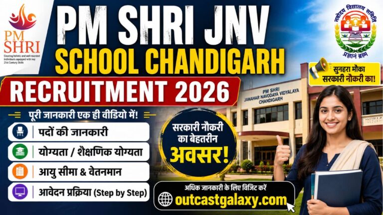 PM Shri JNV School Chandigarh Recruitment 2026