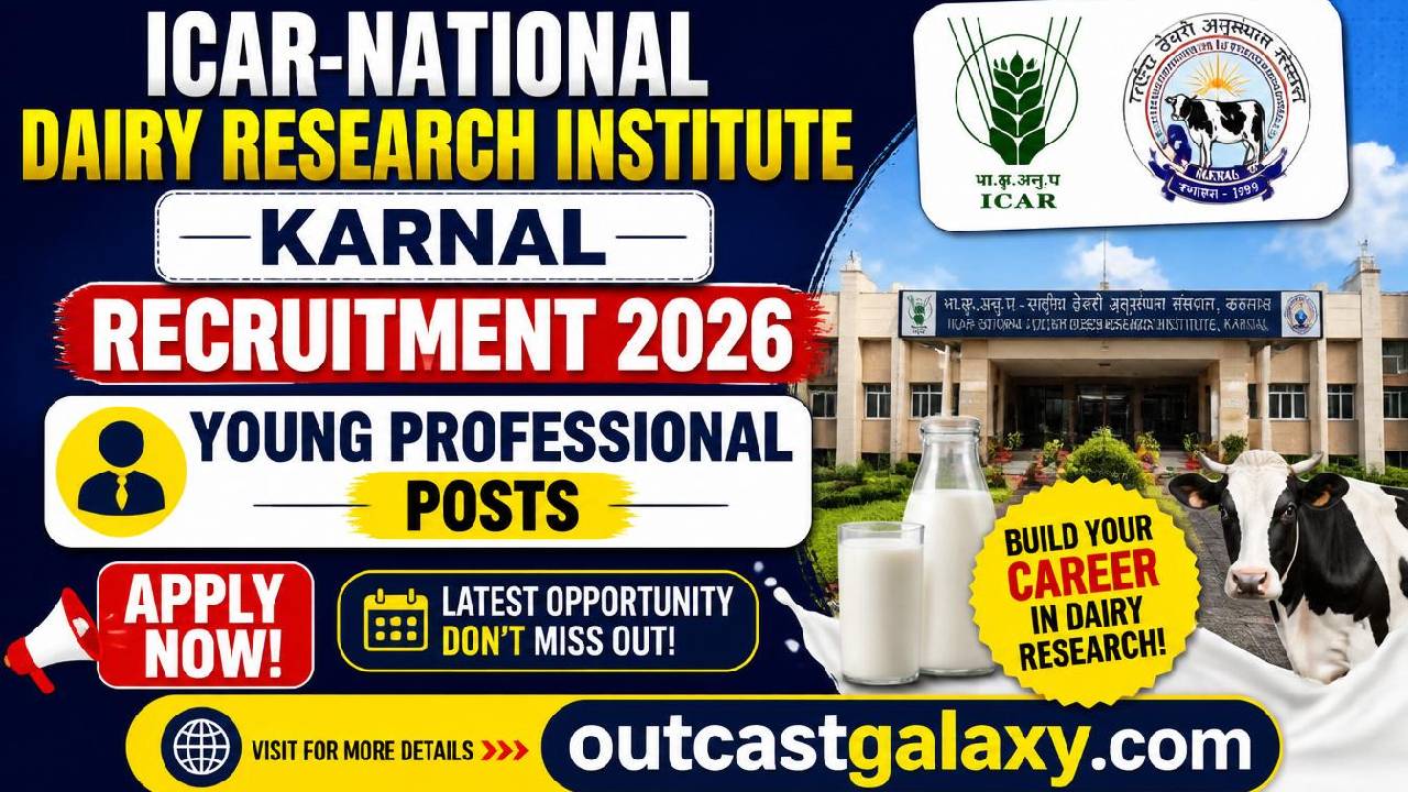 ICAR-National Dairy Research Institute Karnal Recruitment 2026