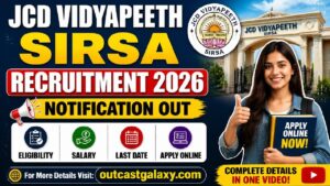 JCD Vidyapeeth Sirsa Recruitment 2026